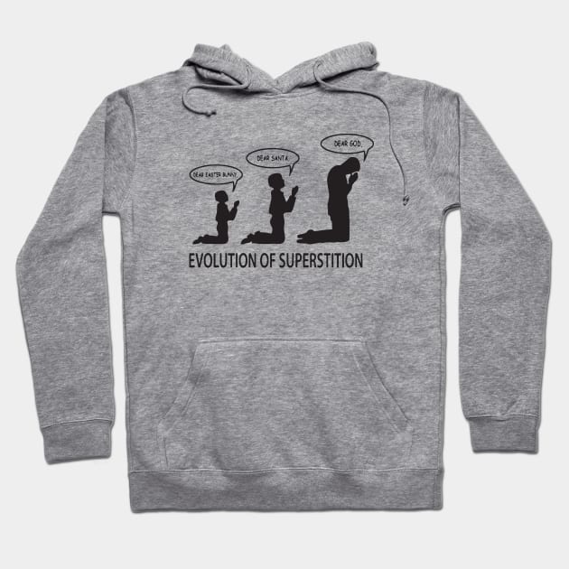 Superstition Evolution Mens Funny Atheist T Shirts Hoodie by huepham613